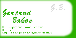 gertrud bakos business card